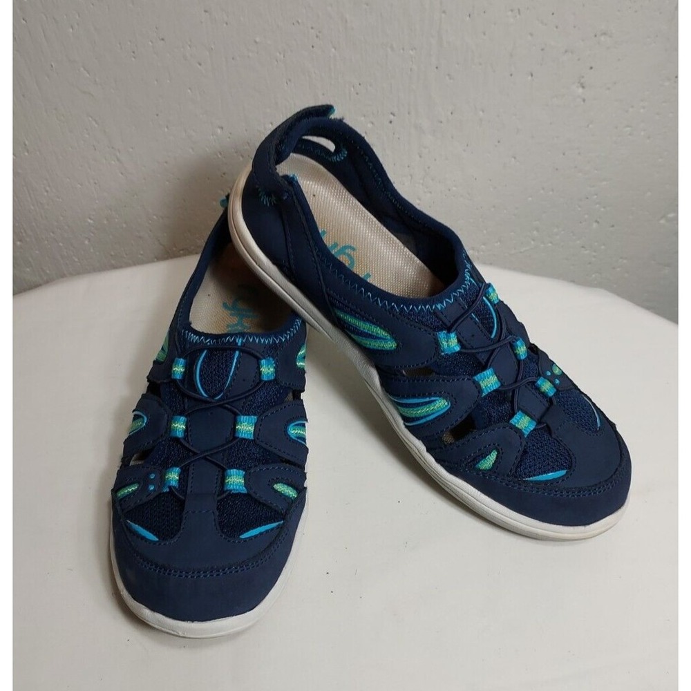 Ryka Hula Womens 8M Navy Blue Teal Mesh Athletic Hiking Sandals Water Shoes